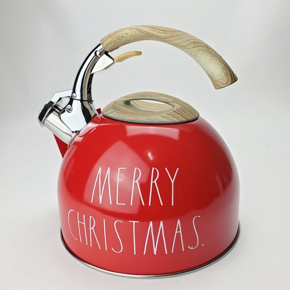 Rae Dunn Merry Christmas 2020 Tea Kettle Pot NEW - Picture 1 of 9